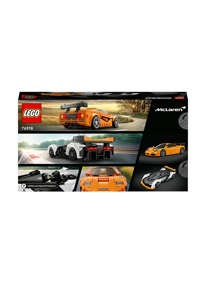 LEGO Speed Champions McLaren Solus GT & McLaren F1 LM 76918 Race Car Models; Building Toy Set for Car Enthusiasts and Kids Aged 9+; Includes 2 Collectible Car Toys and 2 Driver Minifigures (581 Pieces) LEGO