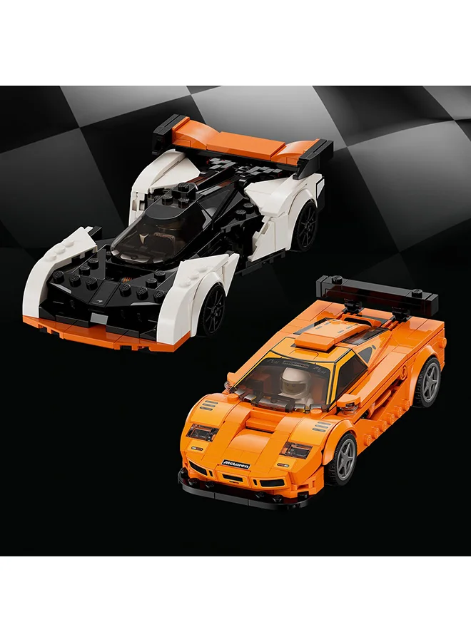 LEGO Speed Champions McLaren Solus GT & McLaren F1 LM 76918 Race Car Models; Building Toy Set for Car Enthusiasts and Kids Aged 9+; Includes 2 Collectible Car Toys and 2 Driver Minifigures (581 Pieces) LEGO
