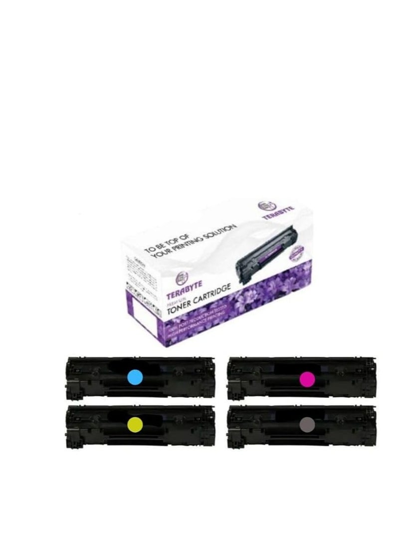 Terabyte CF400A Toner Cartridge Replacement for 201A CF400A CF401A CF402A CF403A 201X CF400X of Color Laserjet Pro MFP M277n M277dw M277c6 M274n Pro M252dw M252n (black, cyan, magenta, yellow) - Image 1