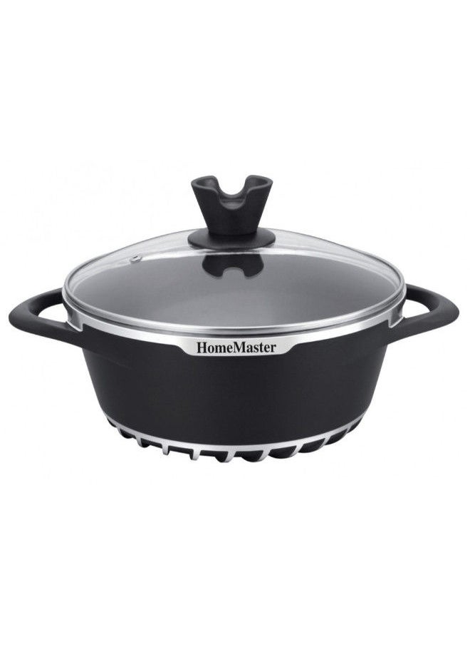 Non-Stick Coated Die-Cast Pot With Glass Lid 32 cm