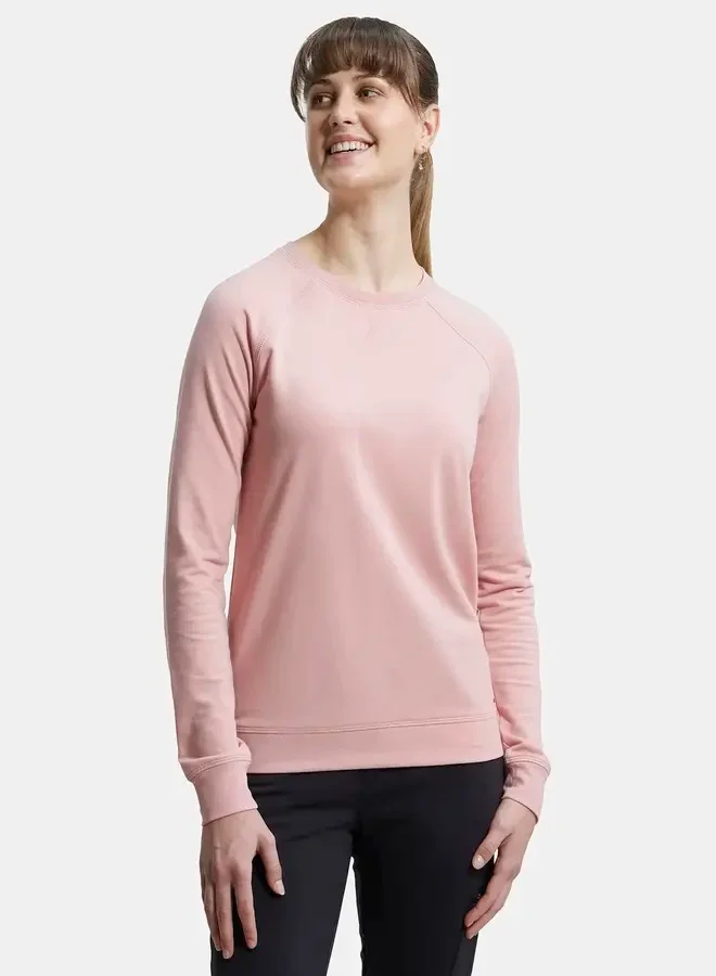 جوكي Jockey AW67 Women's Super Combed Cotton Rich French Terry Fabric Solid Sweatshirt with Raglan Sleeve Styling