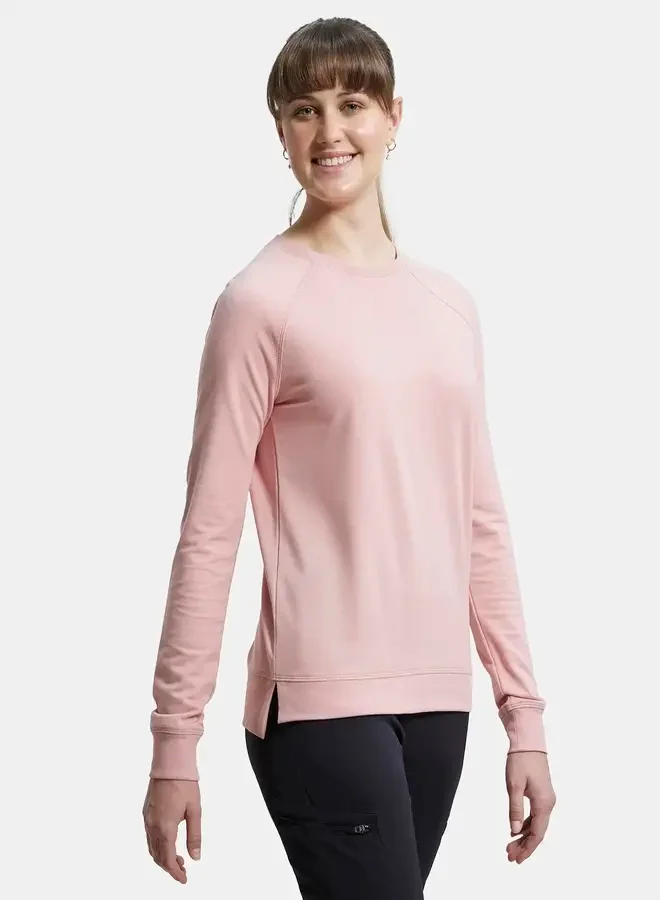 جوكي Jockey AW67 Women's Super Combed Cotton Rich French Terry Fabric Solid Sweatshirt with Raglan Sleeve Styling