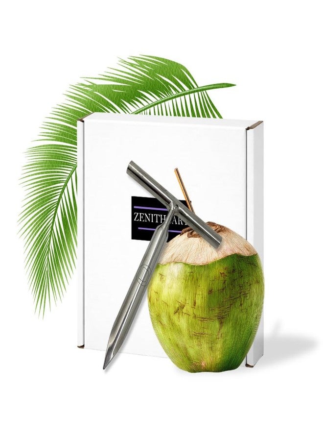 ZenithCart Heavy Duty Food Grade Stainless Steel Tender Green Coconut Opener, Pack of 1 - Image 1