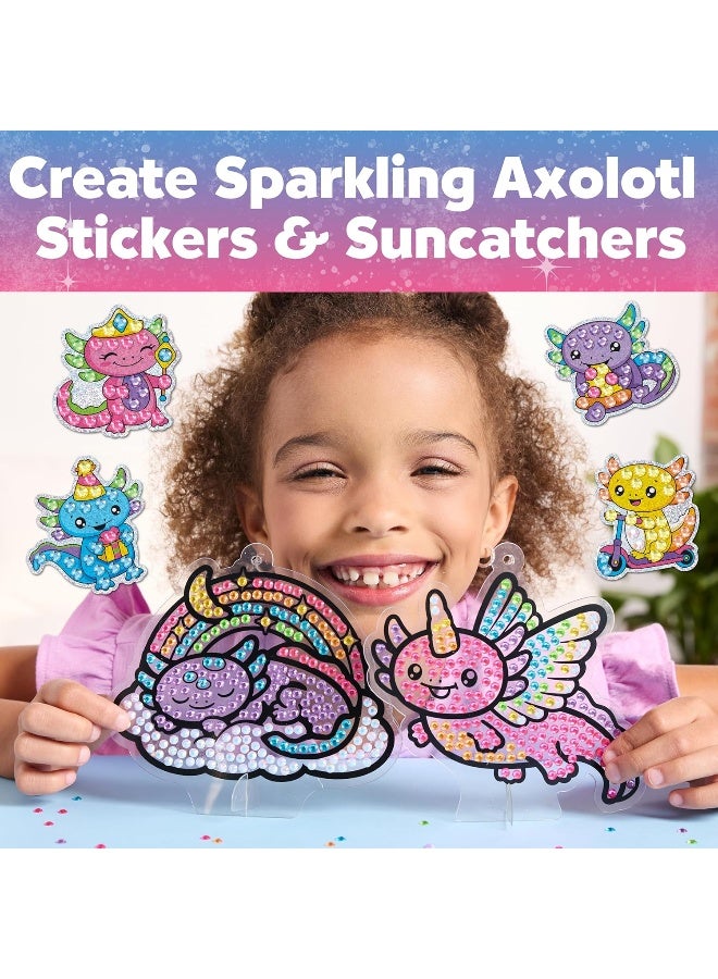 Creativity for Kids Big Gem Diamond Painting Kit: Axolotl Stickers & Suncatcher Kit - Boys and Girls Art & Craft, Axolotl Toys and Gifts for Kids (Ages 6+) - Image 3
