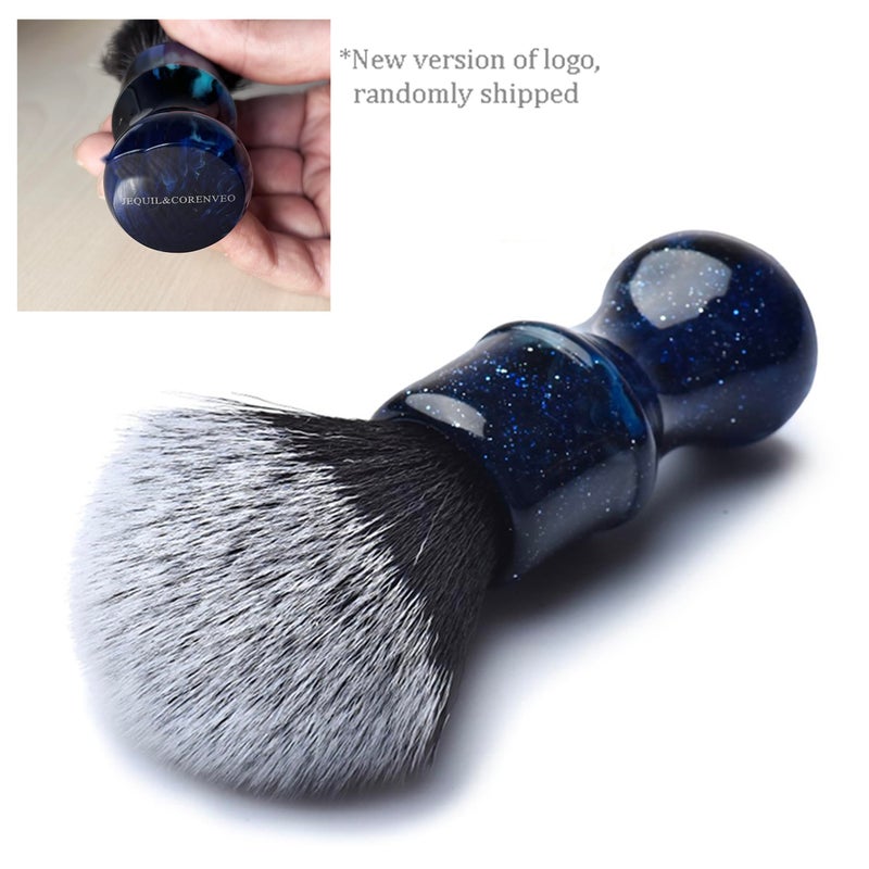 JEQUIL&CORENVEO Luxury Synthetic Shaving Brush With Aesthetic Resin Handle, 24mm Extra Dense Knot - Image 2