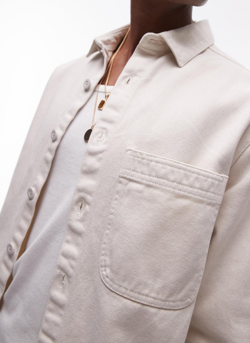 TOPMAN - Relaxed Fit Button Through Oversized Shirt - Image 1