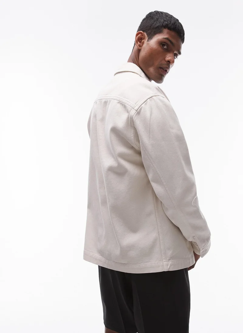 TOPMAN Relaxed Fit Button Through Oversized Shirt