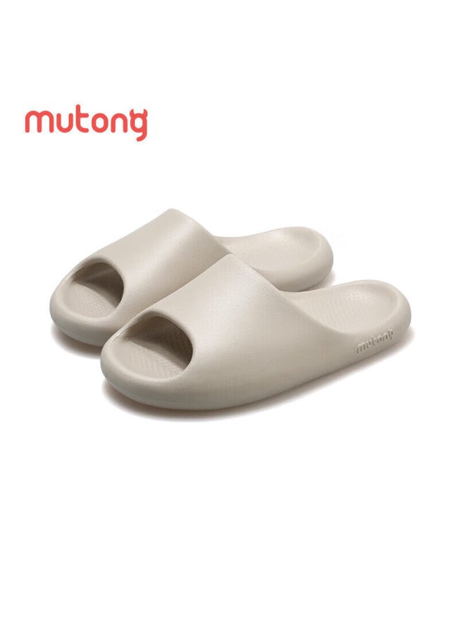 Shepherd Boy Mutong Children's Slippers, Summer Sandals, Baby Home Shoes, Boys And Girls Parent-child Bathroom Slippers, Clay Coffee Color, Size 280 - Image 1