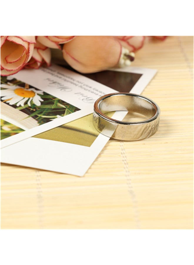Magic Props Magnetic Ring Single Ring Magnetic Ring Magnet Ring Black Strip Strong Magnetic Ring Magnetic Ring Spot-Color:Silver Arc Small  - Image 4