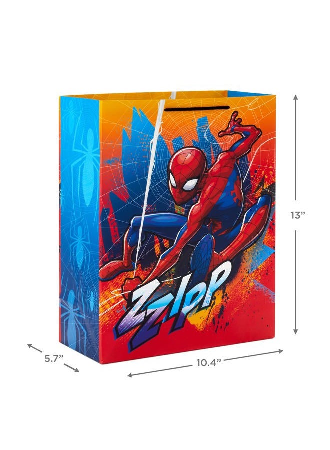 Hallmark Spider-Man, 13", 1 Extra Large 15" Marvel Superhero Gift Bag Bundle for Kids, Christmas, Halloween, Birthdays, Assorted, Red, orange, blue - Image 3