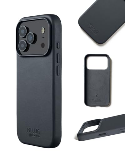 Mujjo Leather Case for iPhone 17 Pro MagSafe Compatible Basalt Blue - Image 3
