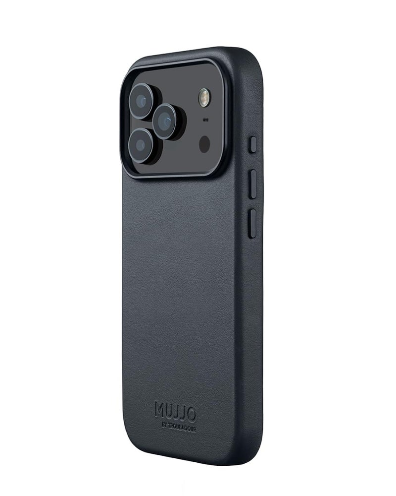 Mujjo Leather Case for iPhone 17 Pro MagSafe Compatible Basalt Blue - Image 2