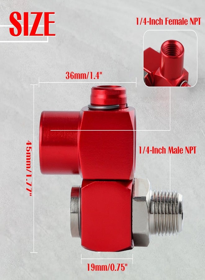 LEONTOOL 2 Pack Swivel Air Fittings 1/4" NPT 360 Degree Swivel Air Hose Connector Air Hose Fittings, 1/4" NPT Male and Female Threads Air Fittings and Pneumatic Tool Adapter Portable Air Tool Adapter - Image 4