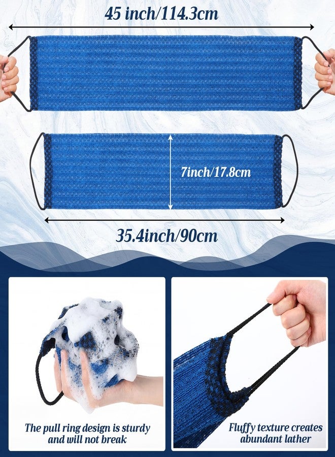 Chumia 3 Pcs Dual-Textured Exfoliating Washcloth Towel Body Back Scrubber with Handle Japanese Exfoliating Shower Towel Exfoliator Exfoliate Loofah Luffa Sponge Wash Cloth for Women Men Bath - Image 3