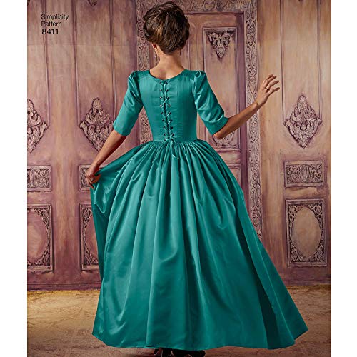 Simplicity 8411 18th Century Gown and Panniers Women's Historical Costume Sewing Pattern, Sizes 6-14 - Image 3