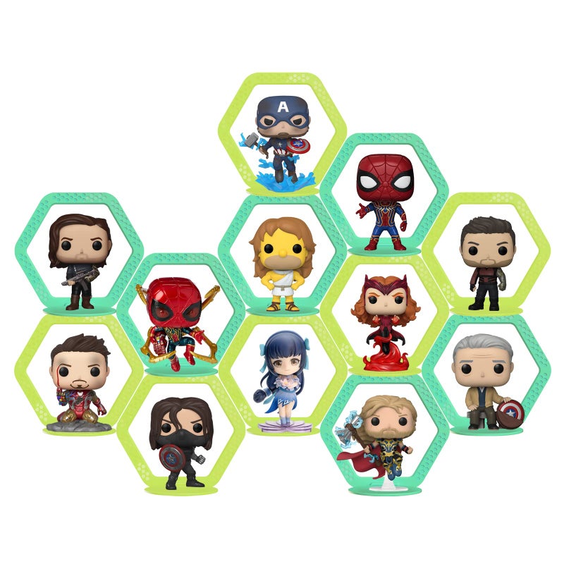 12 Sets Display Shelves for Funko Pop Display or Other Pop Figures Wall Mounted Glow at Night