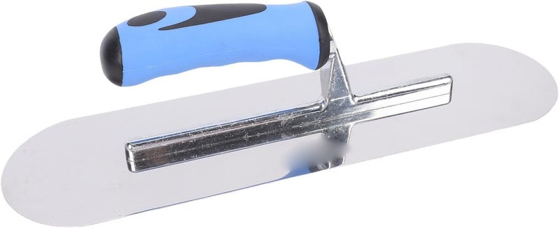 Generic Stainless Steel Pool Trowel High Strength Concrete Hand Tool for Finishing Plastering Construction with Soft Grip Handle 13.98x3.94in - Image 3