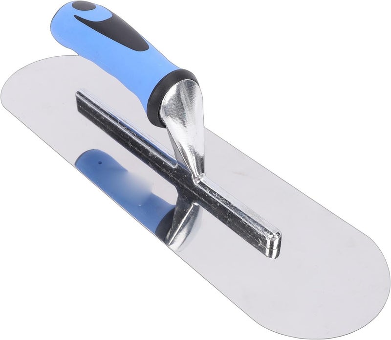 Generic Stainless Steel Pool Trowel High Strength Concrete Hand Tool for Finishing Plastering Construction with Soft Grip Handle 13.98x3.94in - Image 4