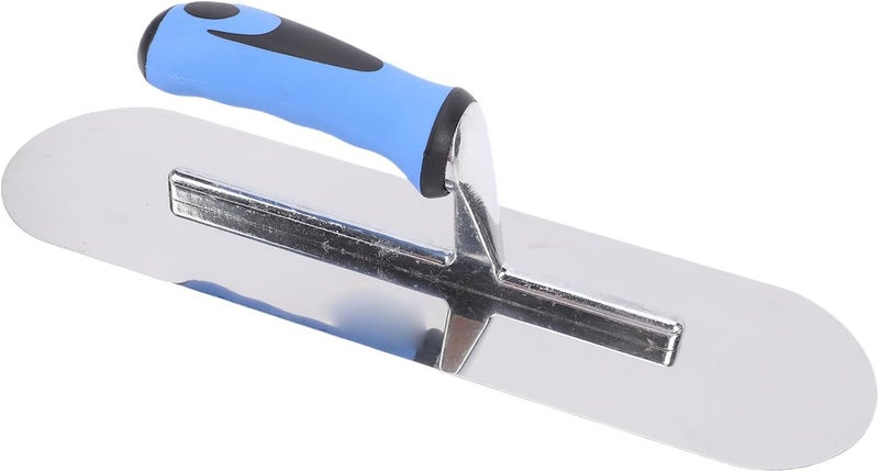 Generic Stainless Steel Pool Trowel High Strength Concrete Hand Tool for Finishing Plastering Construction with Soft Grip Handle 13.98x3.94in - Image 5