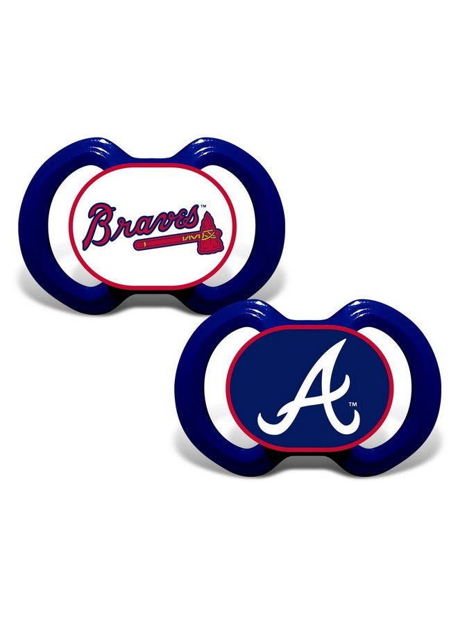 طقم مصاصات Baby Fanatic Atlanta Braves مكون من قطعتين، متعدد الألوان، مقاس واحد (ATB2000)