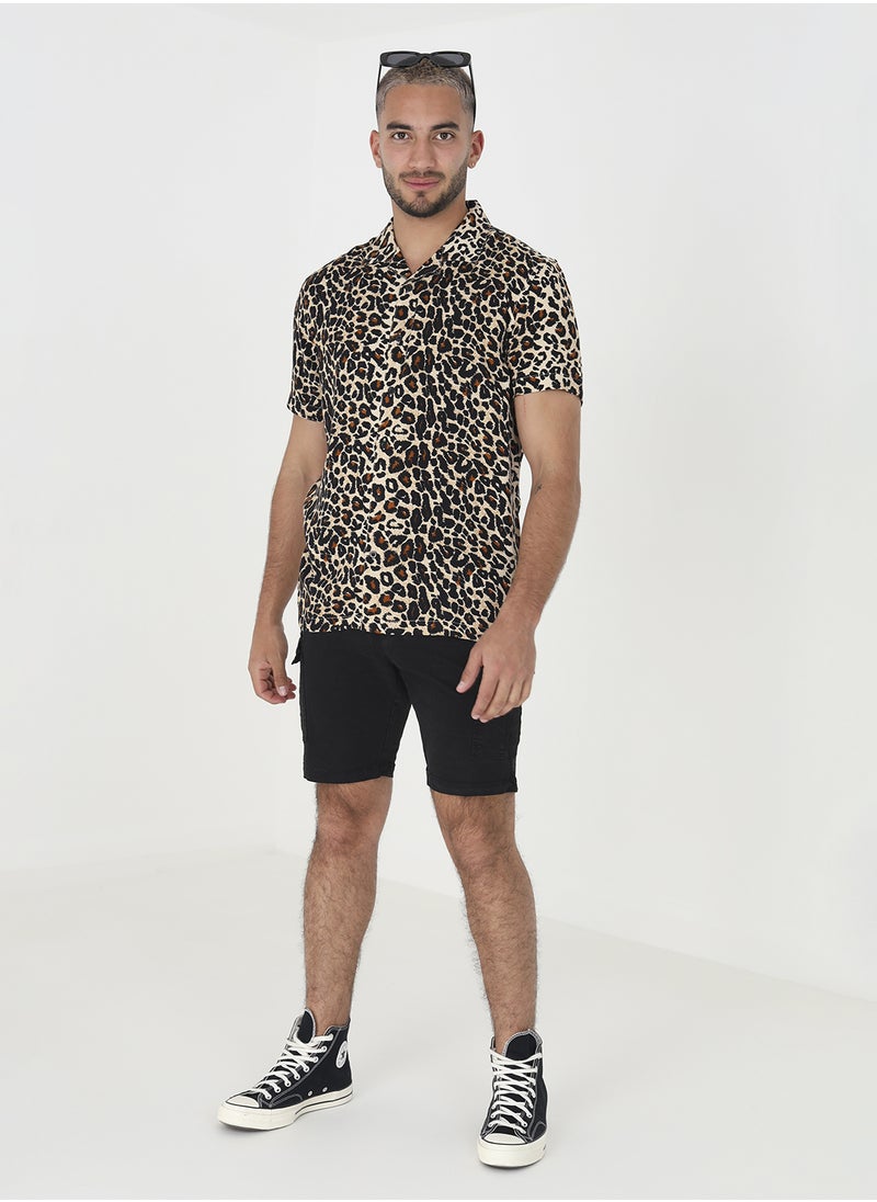 BRAVE SOUL - Animal Print Casual Shirt - Image 1