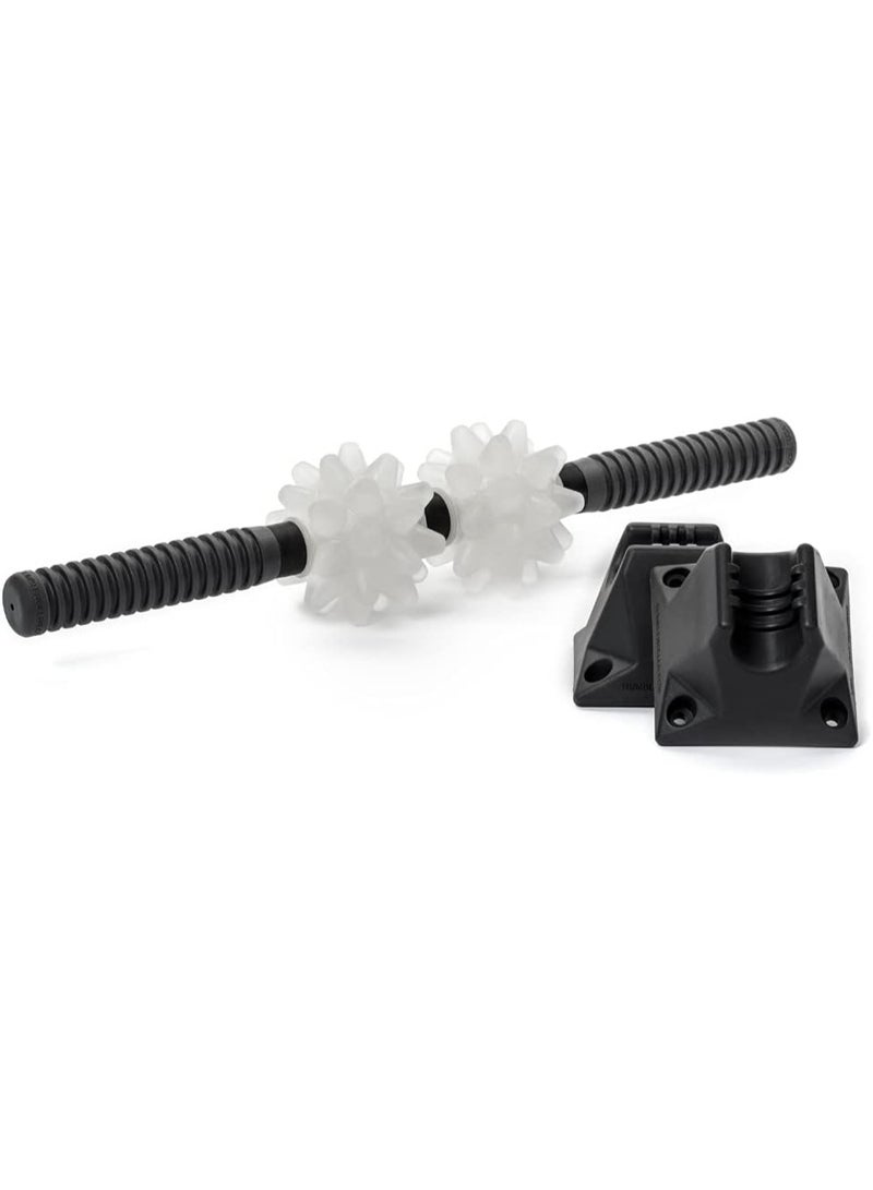 RUMBLE ROLLER Beastie Massage Bar And Two Beastie Massage Balls With Spiky Flexable Bumps & Detachable Base - Firm, White - Image 2