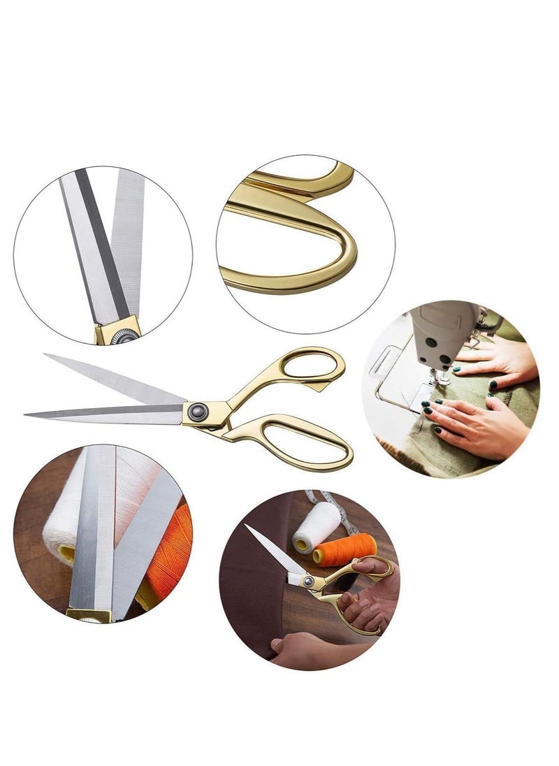 Generic Medium sharp tailor's scissors in gold-tone stainless steel  - Image 3