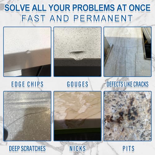 cocomfix Quartz Countertop Repair Kit(White), Quick-Drying Quartz Chip Repair Kit for Edge Chips, Cracks, Scratches and Holes on Quartz, Marble, Granite, Porcelain and Other Stone Surfaces - Image 4