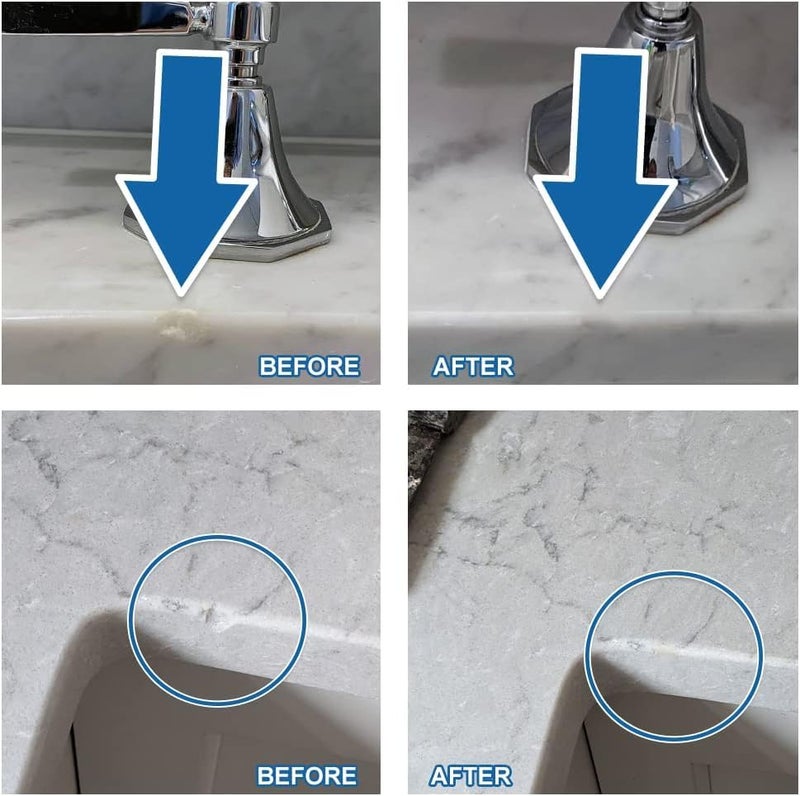 cocomfix Quartz Countertop Repair Kit(White), Quick-Drying Quartz Chip Repair Kit for Edge Chips, Cracks, Scratches and Holes on Quartz, Marble, Granite, Porcelain and Other Stone Surfaces - Image 3