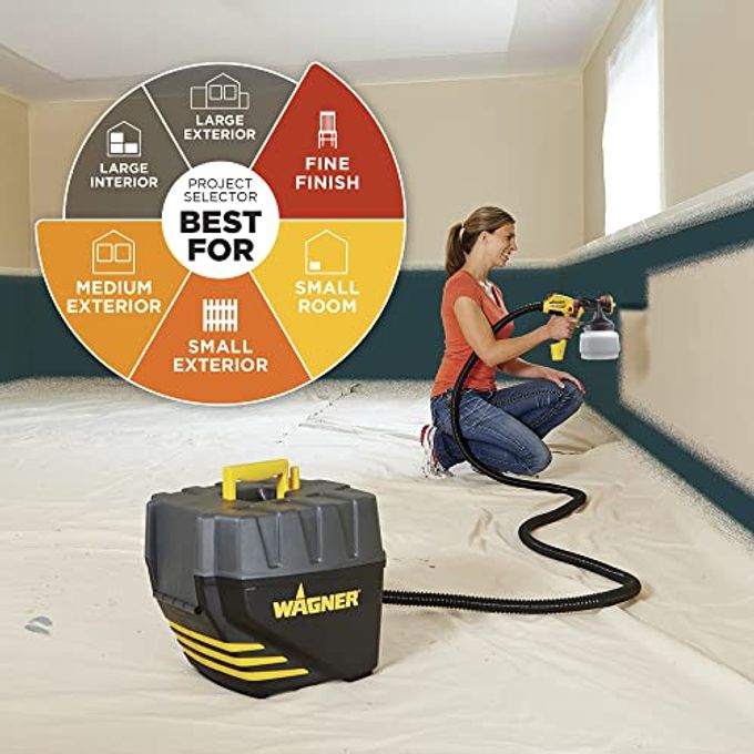 Wagner Spraytech 0529091 Flexio 5000 Stationary Hvlp Paint & Stain Sprayer, Sprays Most Unthinned Latex, Includes 2 Nozzles, Ispray Nozzle & Detail Finish Nozzle, Complete Adjustability For All Needs - Image 2