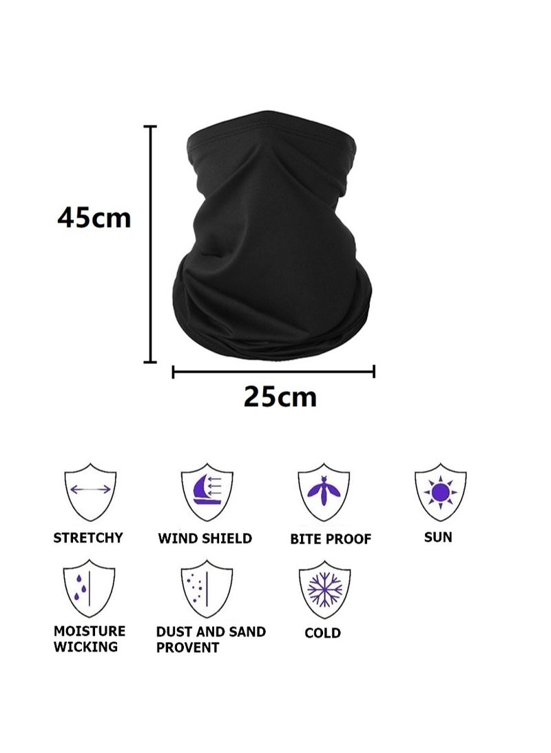 3 Pack Neck Gaiter, Summer Cooling Face Mask Scarf, UV Protection Headwear, Breathable Face Cover Scarf for Cycling,Skiing, Fishing and Hiking - Image 4