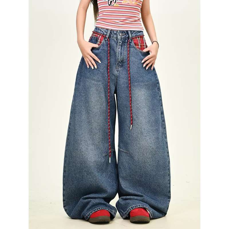 Unisex Classic Denim Jeans Loose Fit Daily Outdoor Wear - Image 1