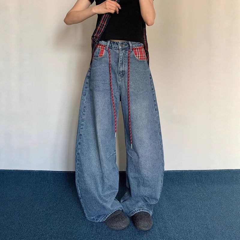 Unisex Classic Denim Jeans Loose Fit Daily Outdoor Wear - Image 4