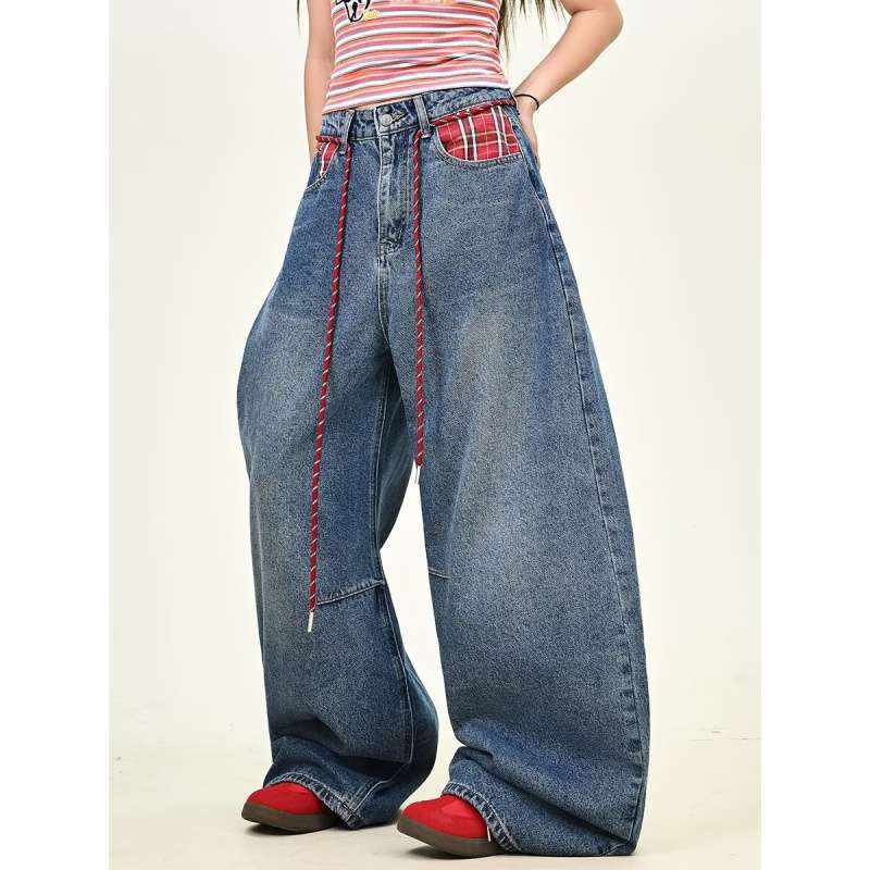 Unisex Classic Denim Jeans Loose Fit Daily Outdoor Wear - Image 2