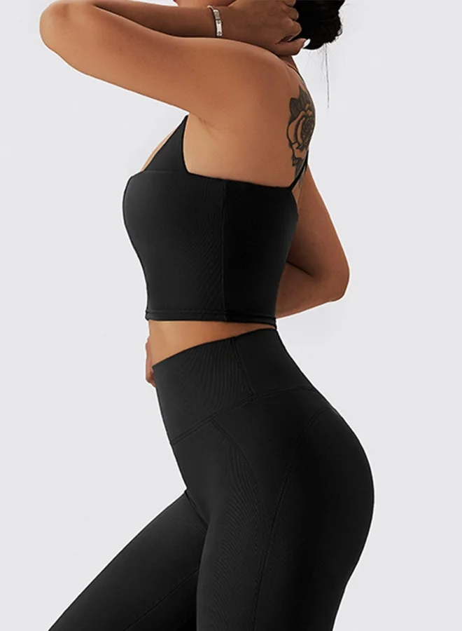 KAWN.YOGA Womens Cross Back Sports Bra - Padded Low Impact Workout Yoga Bra with Removable Built in Bra