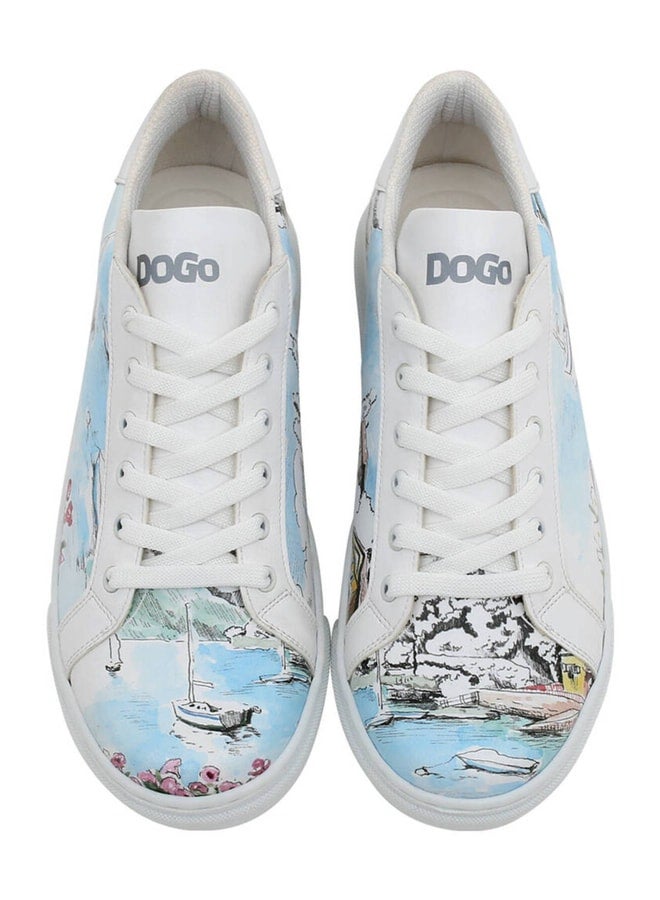 Dogo Women's White Vegan Leather Sneakers - Lago Di Como Design - Image 2
