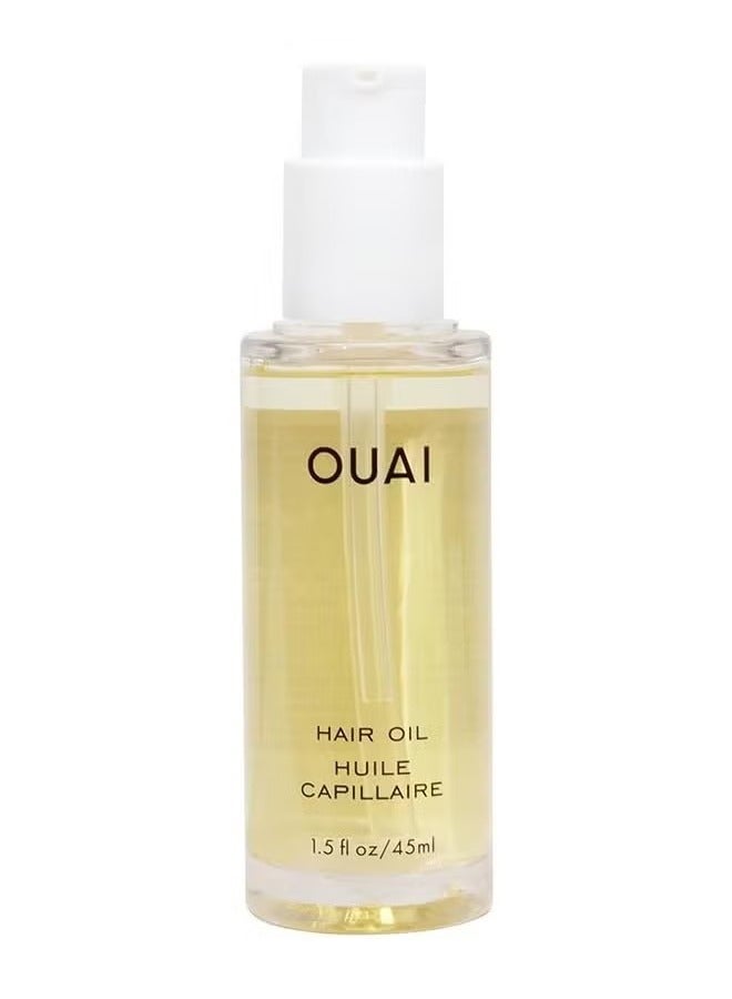 Ouai Hair Oil, Hair Heat Protectant Oil for Frizz Control, Adds Hair Shine and Smooths Split Ends, Color Safe Formula, Paraben, Phthalate and Sulfate Free (1.5 fl oz / 45 ml) - Image 1