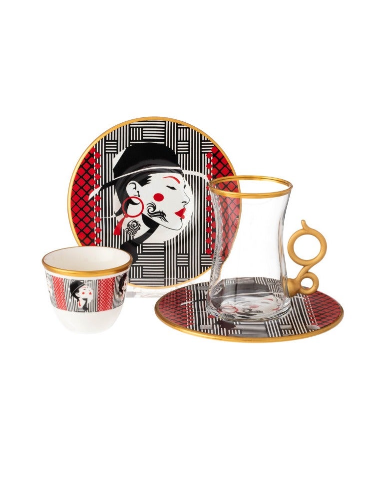 Hic 18-Piece Tea And Coffee Set multicolour - Image 1