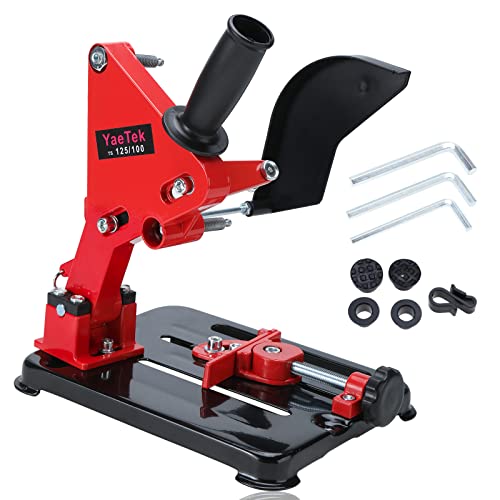 YaeKoo Angle Grinder Stand Grinder Holder Cutter Support Cast Iron Base for 100mm - 125mm Angle Mill (4"-5") Red Color - Image 1