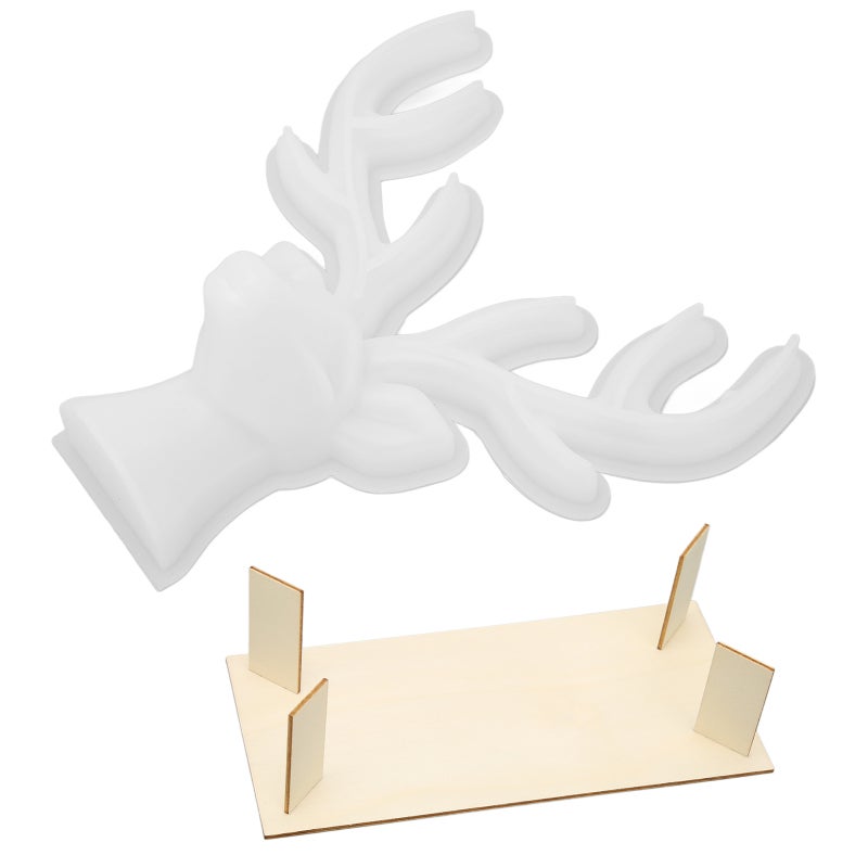 Deer Silicone Mold: 1 Pack Reusable Eco-Friendly Silicone Mold - Easy Demould Smooth Surface Resin Casting Mold for DIY Resin Art, Sauna Decoration, Beauty Salon Ornaments - Image 2