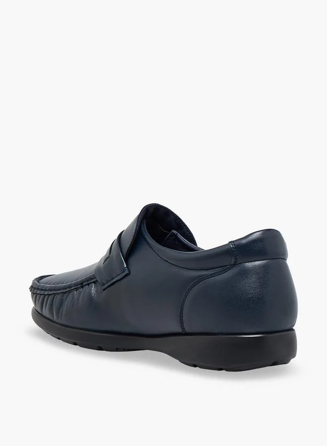 Pinosos Navy Men Slip-On Genuine Leather Loafers for Men | Best Price UAE
