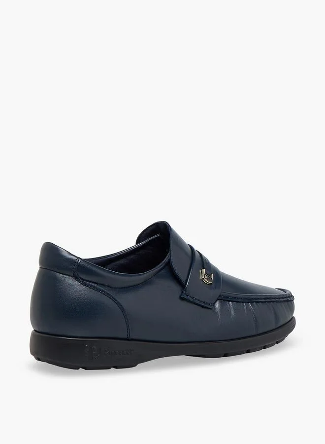 Pinosos Navy Men Slip-On Genuine Leather Loafers for Men | Best Price UAE