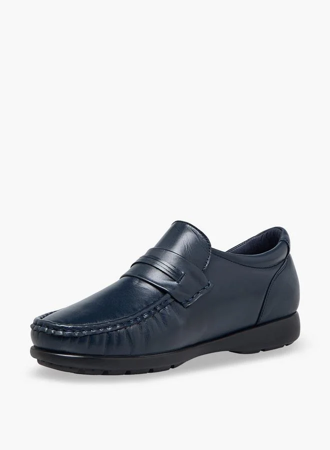 Pinosos Navy Men Slip-On Genuine Leather Loafers for Men | Best Price UAE