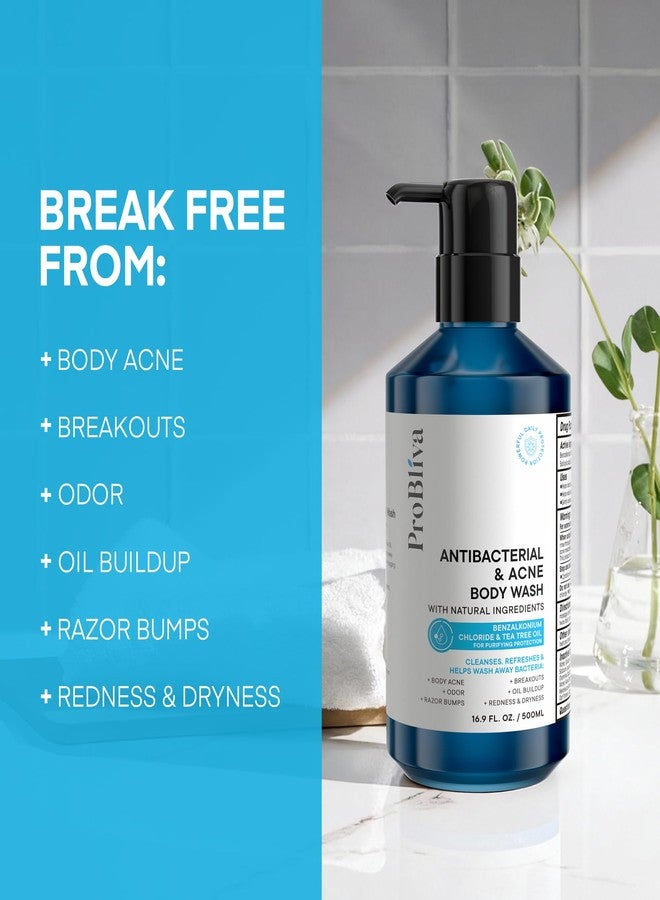 ProBliva Antibacterial Body Wash for Body Acne & Breakouts, Back Acne, Body Odor & Razor Bumps, Daily Body Wash & Body Soap for Oily & Acne-Prone Skin, Men & Women (Body Wash - Image 2