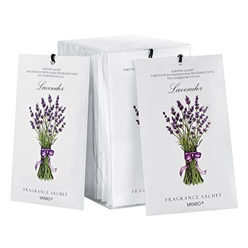 MYARO 12 Packs Lavender Scented Sachets Air Freshener for Drawer and Closet, Long-Lasting Sachet Bag Room Car Odor Deodorizer Fresh Scent Home Fragrance - Image 1