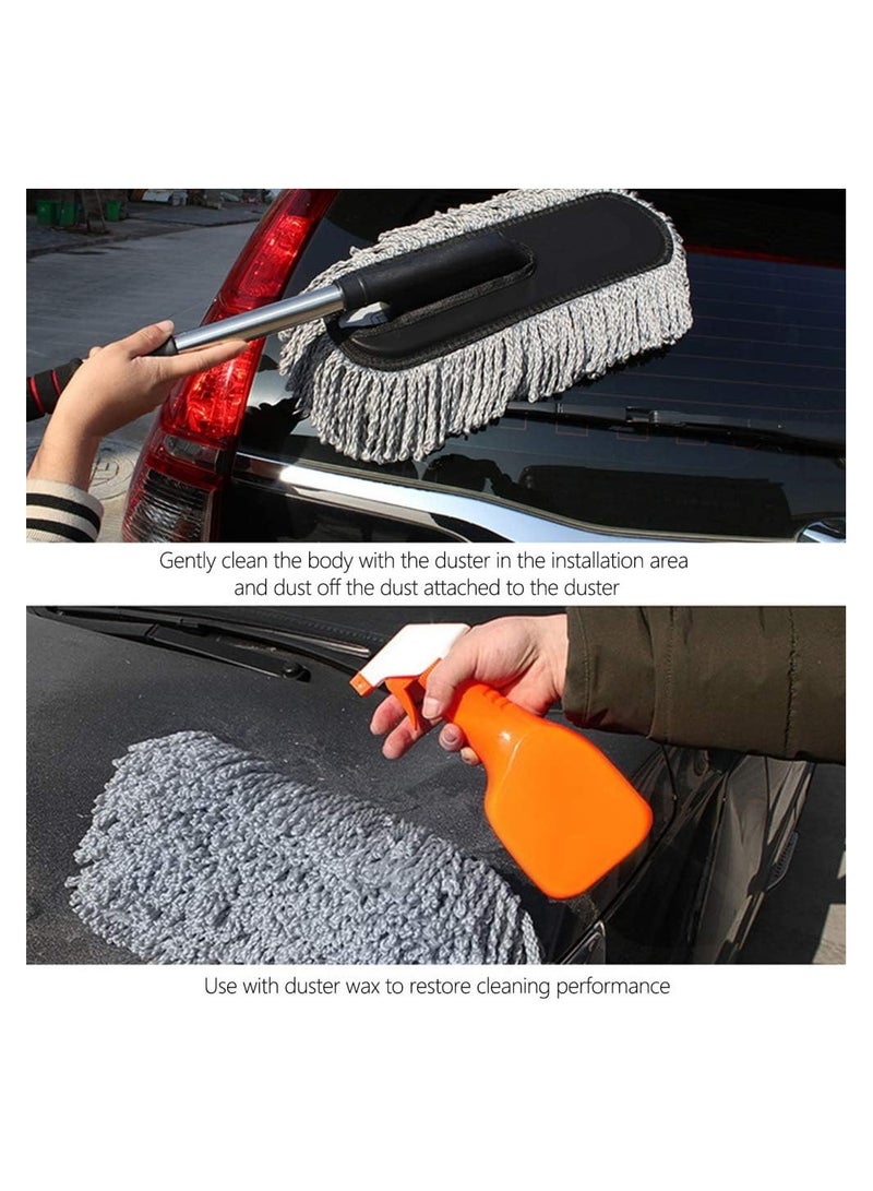 Soft Microfiber Duster Telescoping Car Window Clean - Image 3