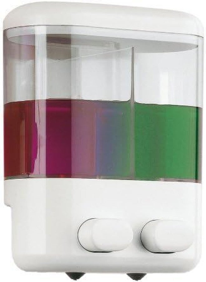 Divik Home and Bathroom Usable Head Liquid Soap Shampoo Touch Dispenser Easy Separated & Assembled Double Head Touch Soap Dispenser (1Pcs) - Image 1