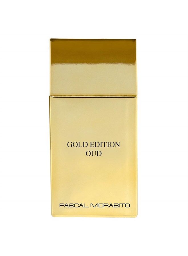 PASCAL MORABITO Gold Edition Oud- 3.4 Oz Eau De Parfum - Fragrance Mist For Men - Oriental Amber Scent - Cologne Spray With Amber, Cedar, Incense, Sandalwood Accords - Image 1