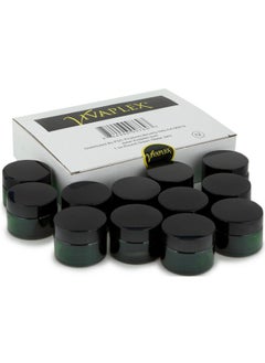 Vivaplex Vivaplex, 12, Green, 1 oz, Round Glass Jars, with Inner Liners and black Lids  - Image 3
