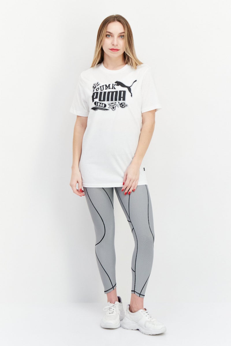 PUMA Women Sportswear Fit Short Sleeve Training T-Shirt, White  - Image 3
